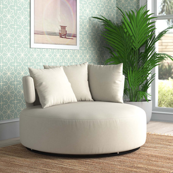 Latitude Run® Minorca Upholstered Swivel Chair And A Half & Reviews